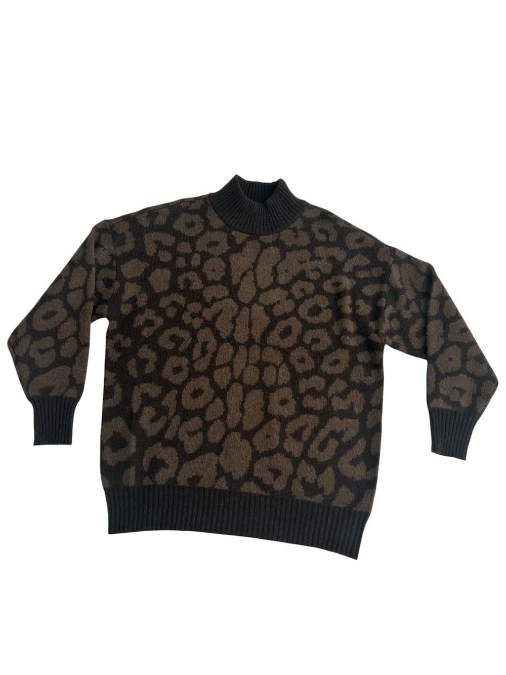 Ariat womens Turtleneck Sweater - Brown/Black size xl